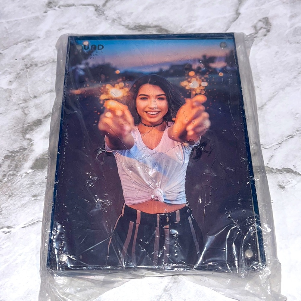 NEW LUND London skittle magnet frame 5x7 in blue picture frame